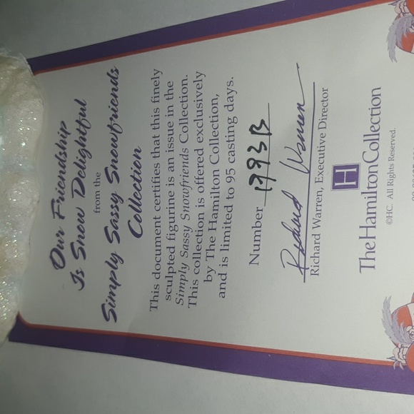 Hamilton Collection Red Hat. Our Friendship Is Snow Delightful (SKU M 2541) - Picture 3 of 3